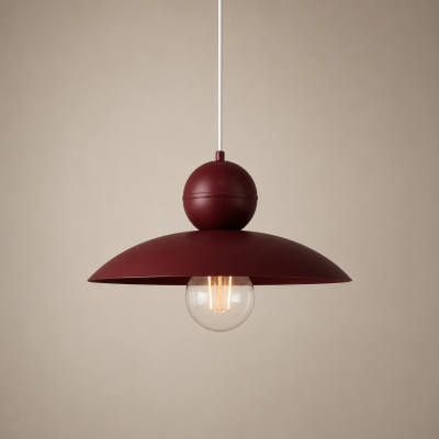 Lampa wisząca Sora E w głębokim burgundowym odcieniu