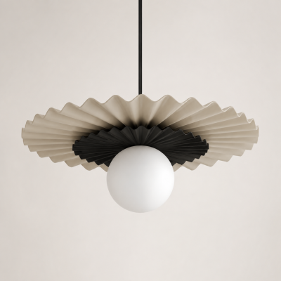 Lampa wisząca z dekoracyjnym elementem Flara