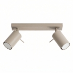 Regulowana lampa sufitowa Arte 2 w kolorze taupe