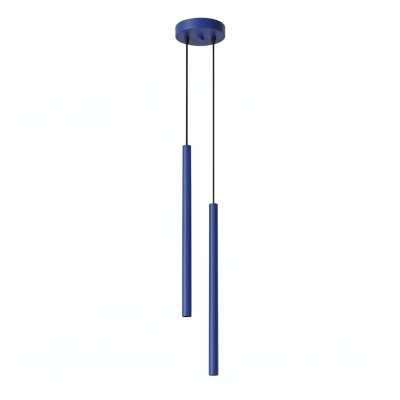 Lampa wisząca Afrodyzy 2 w wyrazistym, niebieskim kolorze