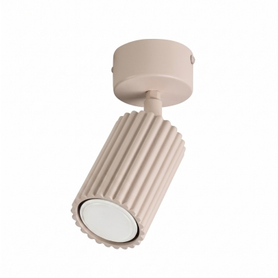Ryflowana lampa sufitowa w kolorze taupe Dolkar