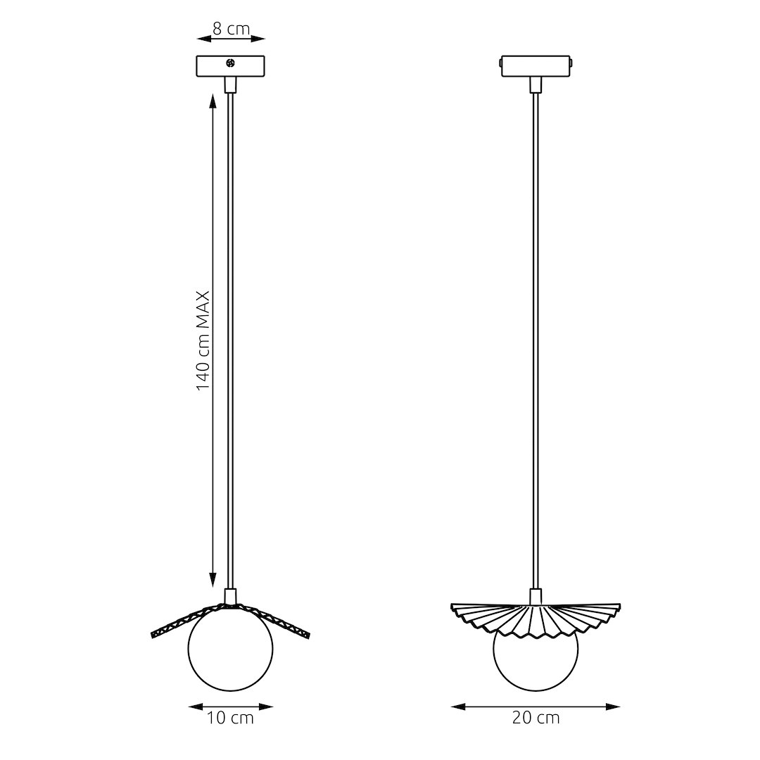 Minimalistyczna lampa wisząca Lark 1 w kolorze mokka z dekoracyjnym detalem
