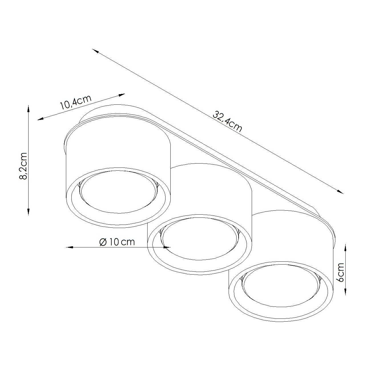 Designerska, metalowa lampa natynkowa Base 3 - szałwia