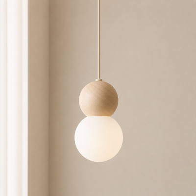Nowoczesna, drewniana lampa wisząca Modulo