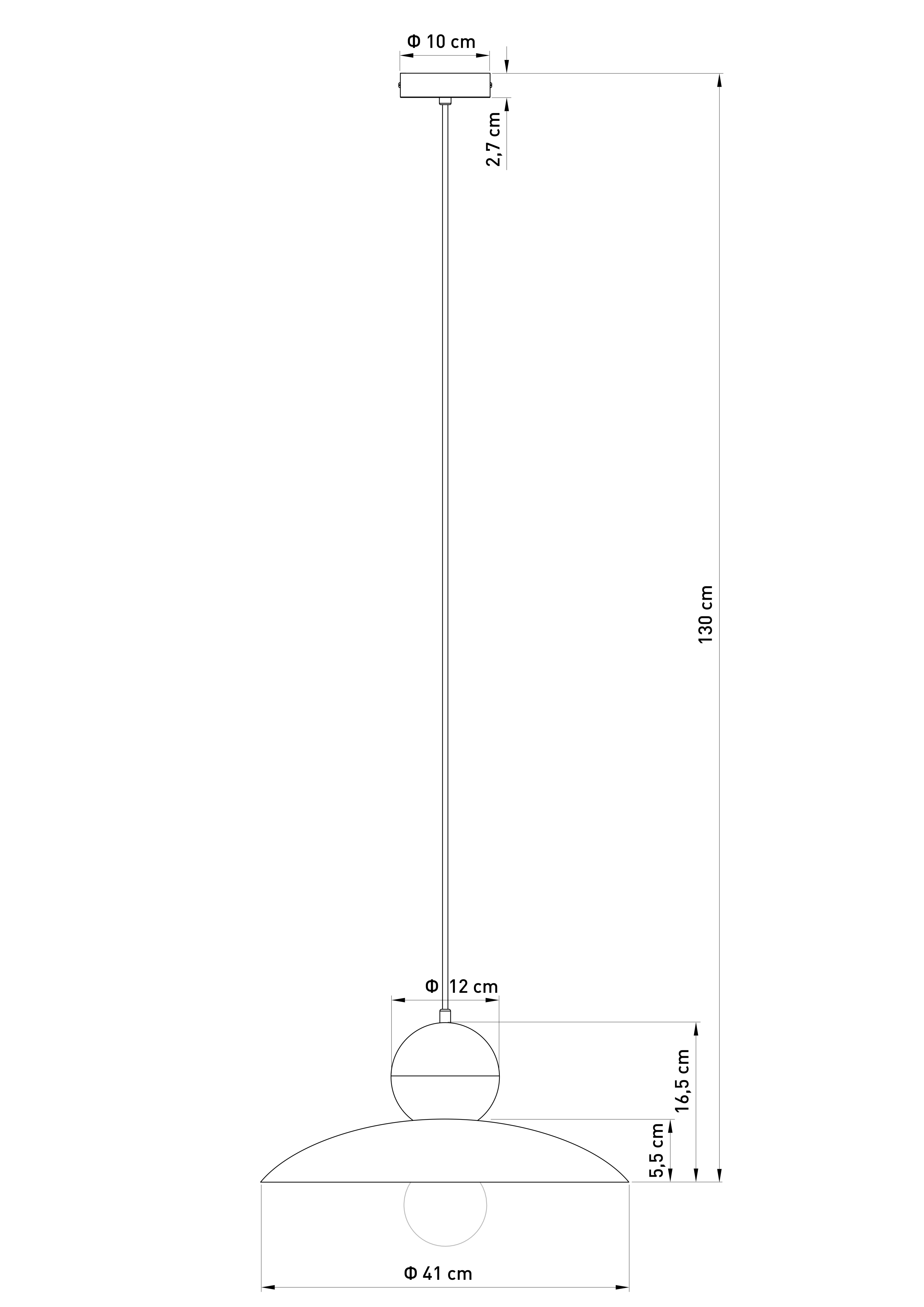 Pojedyncza lampa wisząca Sora E w kolorze szałwii