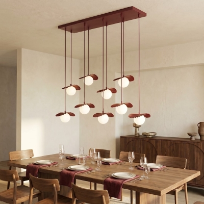Nowoczesna lampa wisząca Lark 9-punktowa z metalową dekoracją
