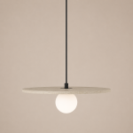 Nowoczesna lampa wisząca Soreli z kulistym kloszem