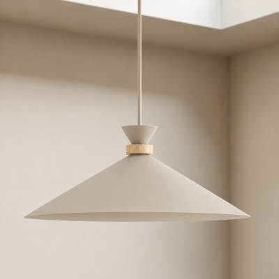 Beżowa lampa Cirel do minimalistycznych wnętrz