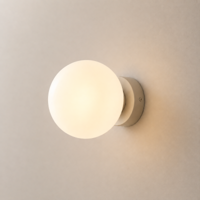 Minimalistyczna lampa ścienna - kula Glaz