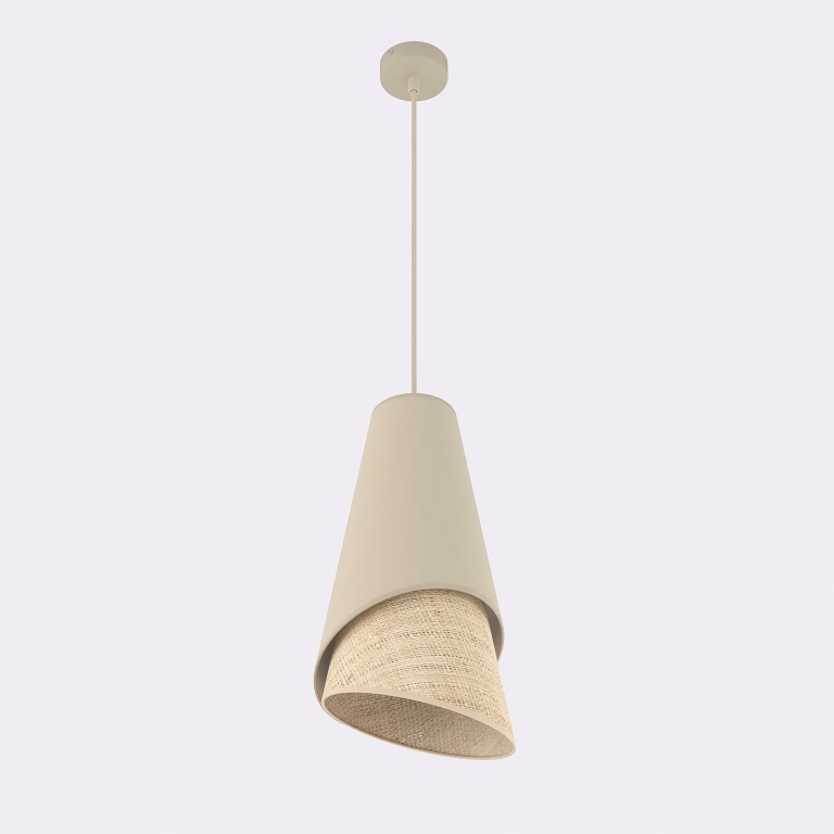 beżowa-lampa-wisząca