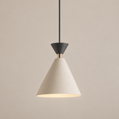 Pojedyncza lampa wisząca Aria ze stożkowym kloszem