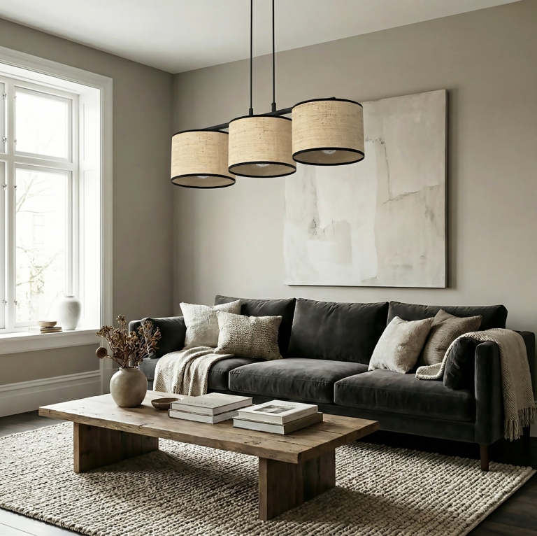 beżowa-lampa-wisząca-stylowa-do-jadalni