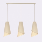 Lampa wisząca Meris w subtelnym, beżowym kolorze