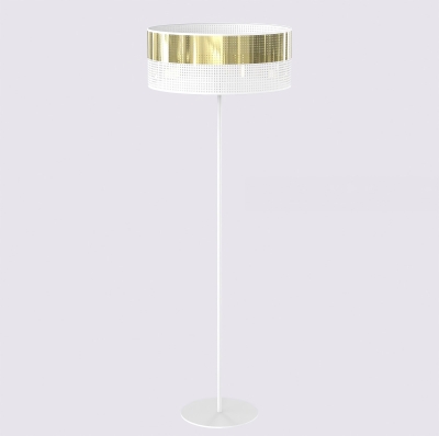 Biało-złota lampa stojąca Vellune