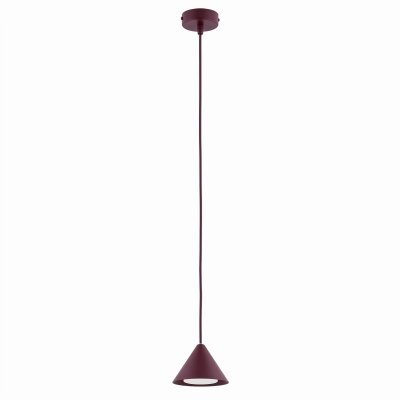 Burgunowa pojedyncza lampa wisząca Catherine