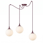 Burgundowa lampa wisząca Blair Spider 3