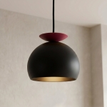 Pojedyncza lampa wisząca Elaris z metalowym kloszem