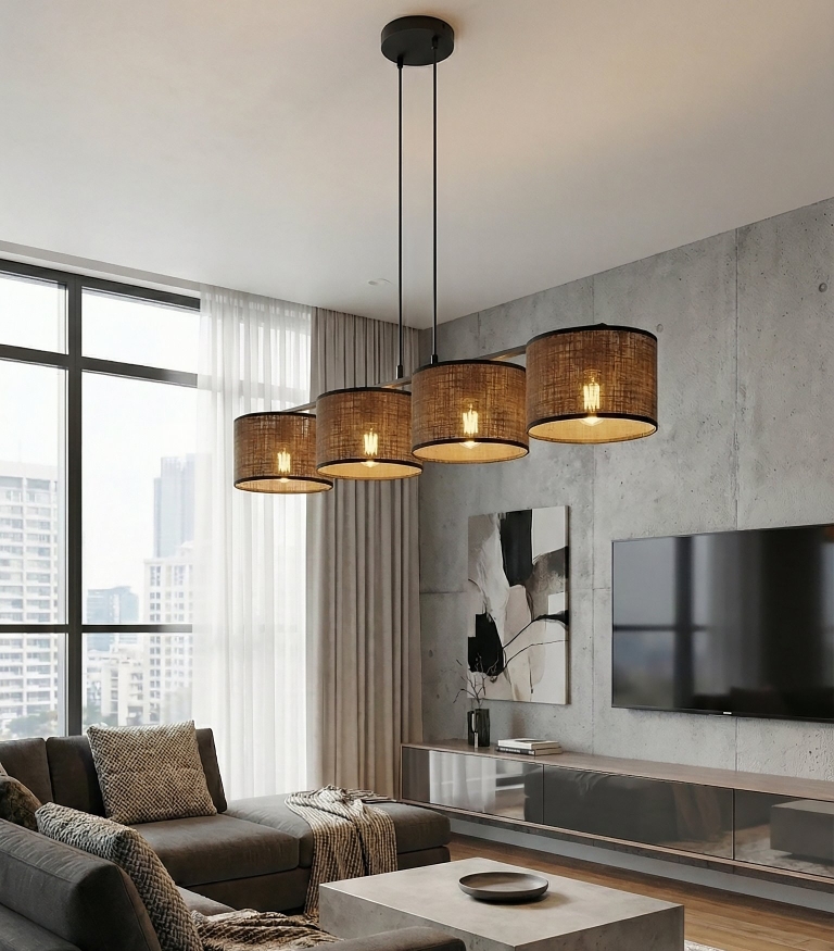 brązowa-klasyczna-lampa-wisząca