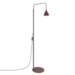 Minimalistyczna lampa stojąca Doka w modnym brązowym kolorze