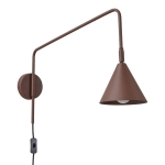 Brązowa lampa ścienna Doka z regulacją kąta padania światła