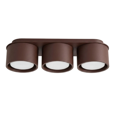 Lampa sufitowa Base 3 w kloszami w kolorze ciemnego brązu