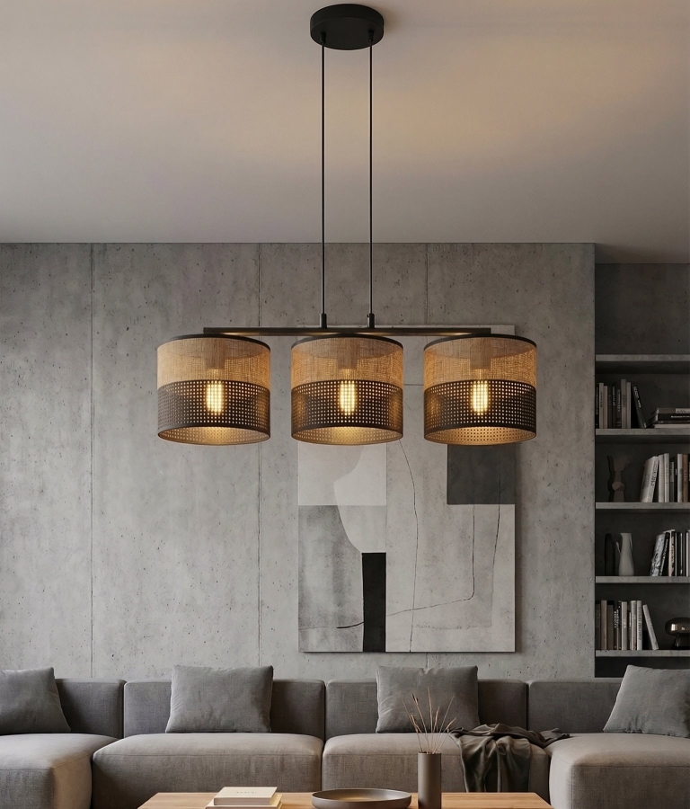 brązowa-lampa-wisząca-klasyczna-do-salonu