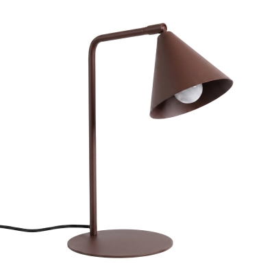 Stylowa lampa stołowa Doka w kolorze brązowym