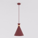 Designerska, pojedyncza lampa wisząca Via - burgundowa