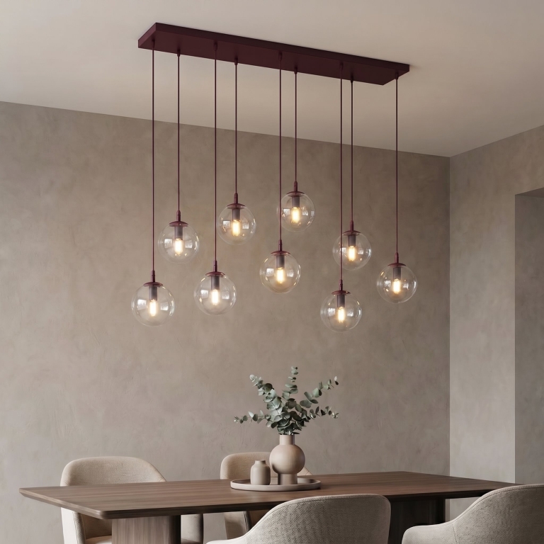 burgundowa-designerska-lampa-wisząca