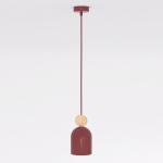 Pojedyncza lampa wisząca Senne w kolorze burgundowym