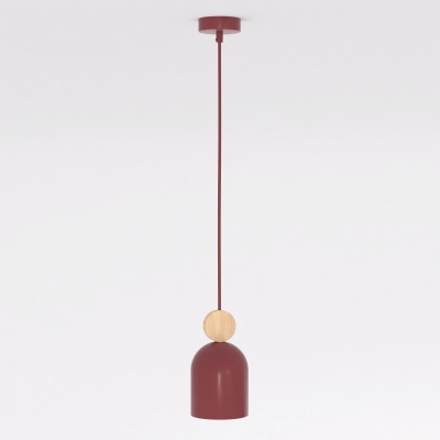 Pojedyncza lampa wisząca Senne w kolorze burgundowym