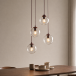 Lampa wisząca Blair Ring 4 - transparentne klosze