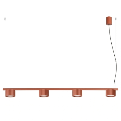 Lampa wisząca Medina 4 w odcieniu ceglastym