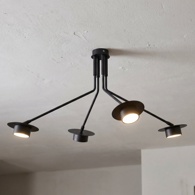 Designerska lampa sufitowa Kova 4 w kolorze czarnym