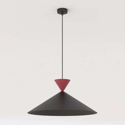Lampa wisząca Mirelle z burgundowym detalem