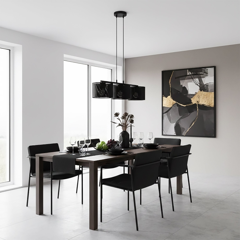 czarna-lampa-wisząca-designerska-do-jadalni