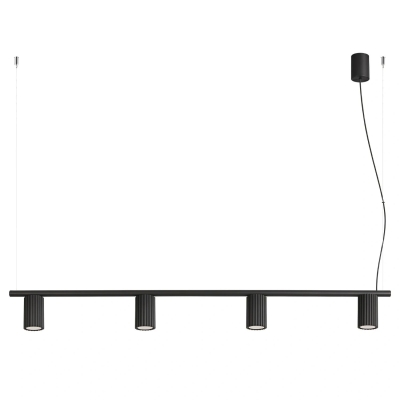 Lampa wisząca Dolkar 4 - podłużna listwa ze spotami