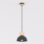 Eloria - nowoczesna lampa wisząca z czarnym kloszem