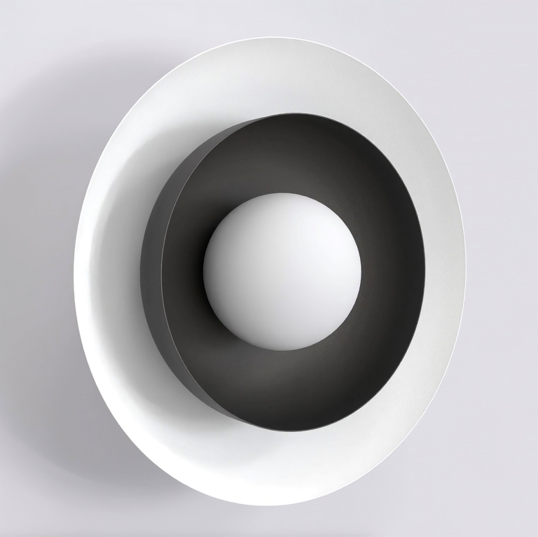 czarno-biała-designerska-lampa-ścienna