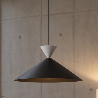 Stożkowa lampa wisząca Mirelle z metalowym kloszem