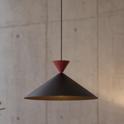 Lampa wisząca Mirelle z burgundowym detalem 50 cm