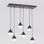 Czarna lampa wisząca Avella o nowoczesnym designie