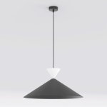 Stożkowa lampa wisząca Mirelle z metalowym kloszem