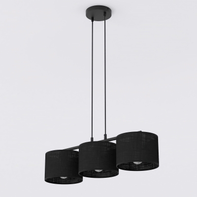 Klasyczna lampa wisząca Elvara 3 w kolorze czarnym