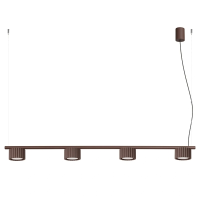 Medina 4 - lampa wisząca z kloszami w kolorze ciemnego brązu