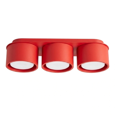 Wyrazista lampa Base 3 w intensywnym, czerwonym kolorze