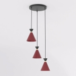 Burgundowa, designerska lampa wisząca Nuvia Ring 3