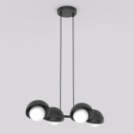 Czarna lampa wisząca Noma 4 z czterema źródłami światła
