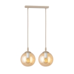 Stylowa lampa wisząca Blair 2 ze szklanymi kloszami