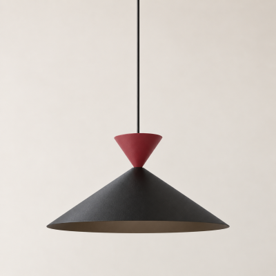 Lampa wisząca Mirelle z burgundowym detalem